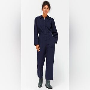 Lacausa Phoenix jumpsuit in navy blue size small